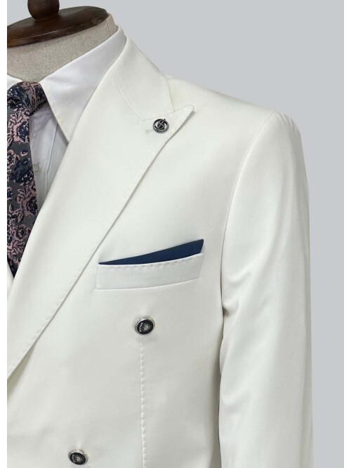 SUIT SARTORIA WHITE COMBINED DOUBLE BREASTED SUIT 2001/22