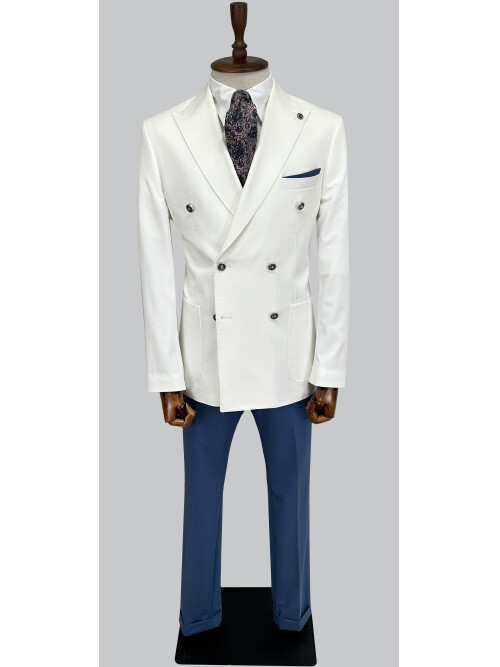 SUIT SARTORIA WHITE COMBINED DOUBLE BREASTED SUIT 2001/22