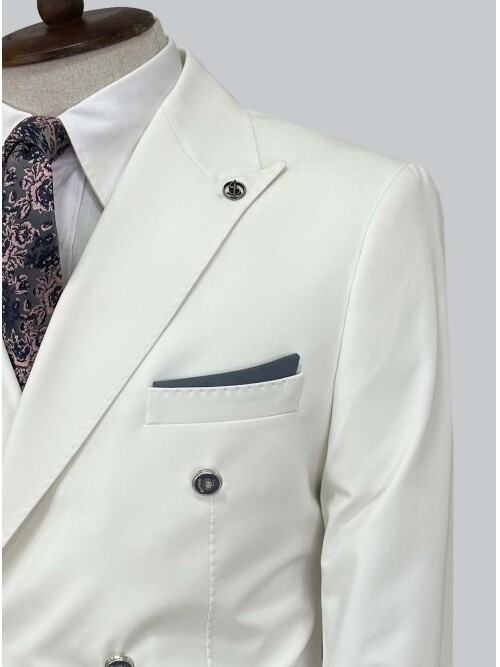 SUIT SARTORIA WHITE COMBINED DOUBLE BREASTED SUIT 2001/22