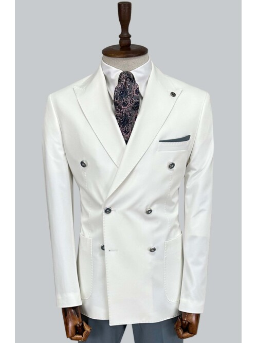 SUIT SARTORIA WHITE COMBINED DOUBLE BREASTED SUIT 2001/22