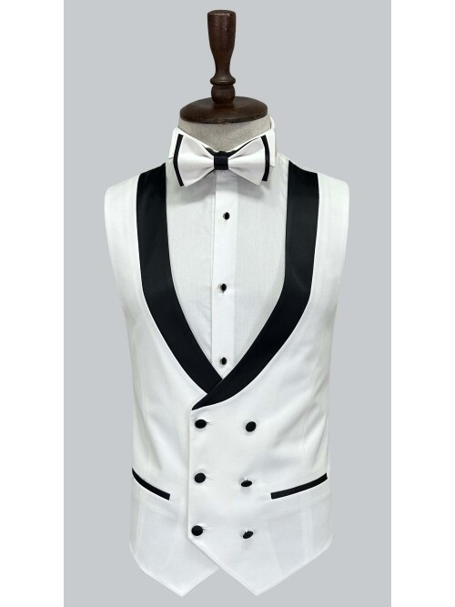 SUIT SARTORIA BEYAZ ŞAL YAKA DAMATLIK 5694