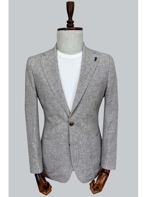 SUIT SARTORIA KAHVERENGİ KETEN CEKET 4620