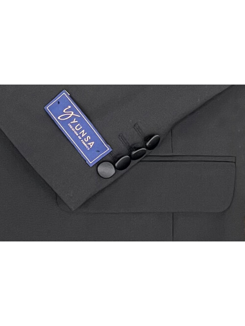 SUIT SARTORIA REMOVABLE LAPEL BLACK TUXEDO 5626
