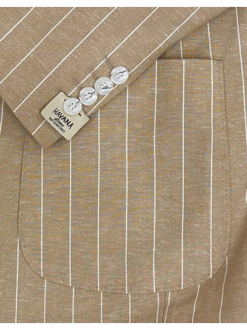 SUIT SARTORIA ÇİZGİLİ BEJ KETEN TAKIM 2001/24