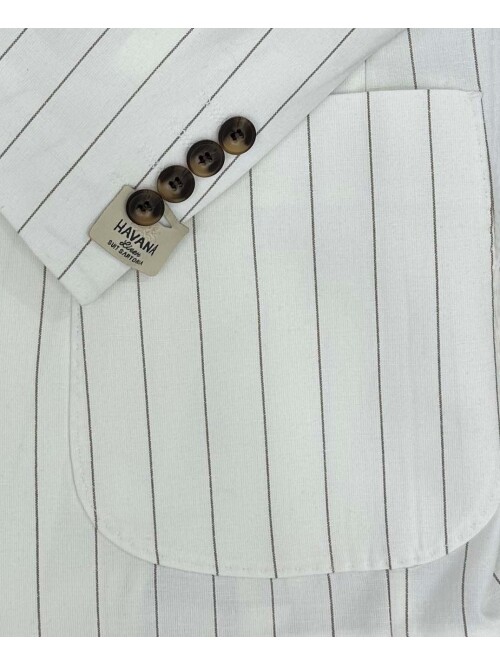 SUIT SARTORIA STRIPED WHITE LINEN SUIT 2001/24