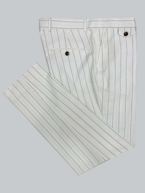 SUIT SARTORIA STRIPED WHITE LINEN SUIT 2001/24