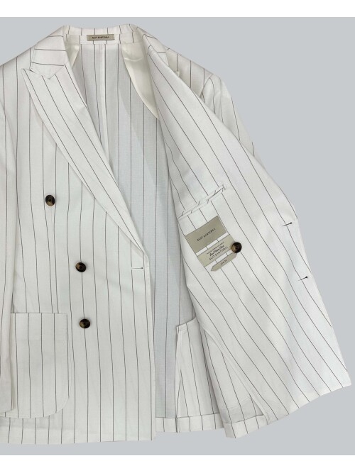 SUIT SARTORIA STRIPED WHITE LINEN SUIT 2001/24