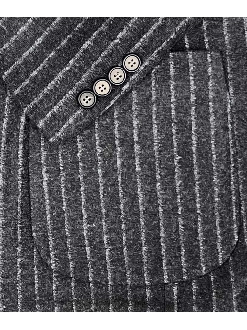 SUIT SARTORIA ÇİZGİLİ KOYU GRİ CEKET 4566