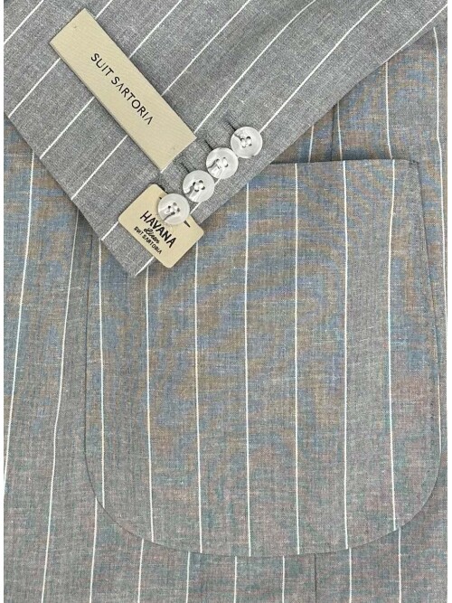 SUIT SARTORIA ÇİZGİLİ GRİ KETEN CEKET 4599