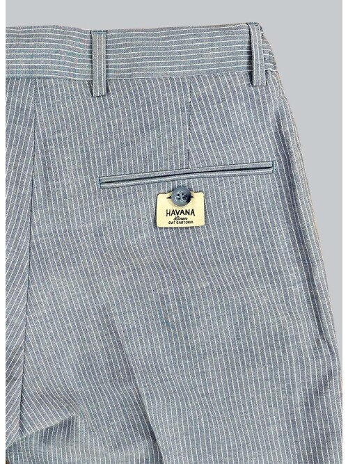 SUIT SARTORIA MAVİ ÇİZGİLİ KETEN PANTOLON 1170