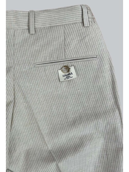 SUIT SARTORIA BEJ ÇİZGİLİ KETEN PANTOLON 1170