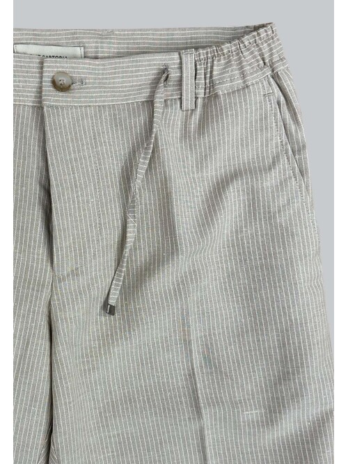 SUIT SARTORIA BEJ ÇİZGİLİ KETEN PANTOLON 1170