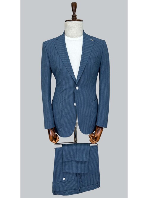 SUIT SARTORIA STRIPED BLUE SPORTS SUIT 2001/30