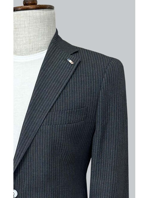 SUIT SARTORIA STRIPED BLACK SPORTS SUIT 2001/30