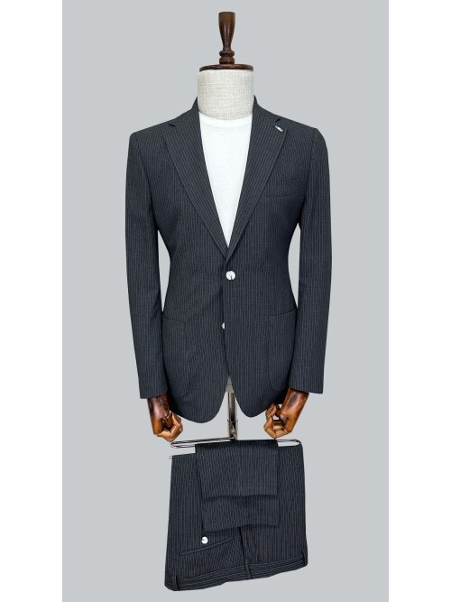 SUIT SARTORIA STRIPED BLACK SPORTS SUIT 2001/30