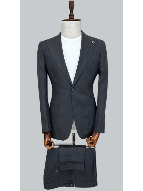 SUIT SARTORIA KOYU GRİ KETEN TAKIM 2584