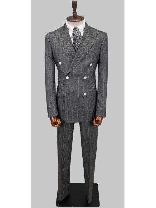 SUIT SARTORIA GREY DOUBLE BREASED SUIT 2815