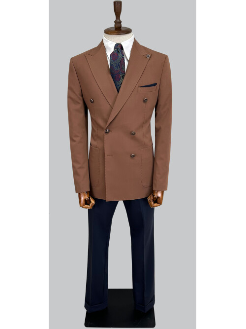 SUIT SARTORIA BROWN COMBINED DOUBLE BREASTED SUIT 2001/22