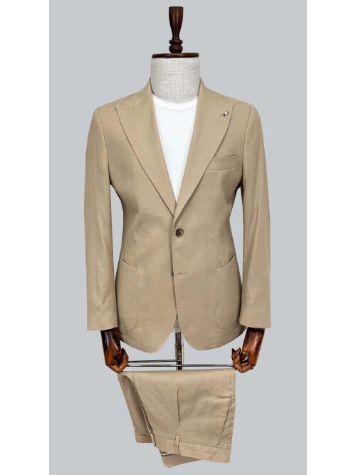 SUIT SARTORIA KETEN BEJ ŞORTLU TAKIM 2001/76