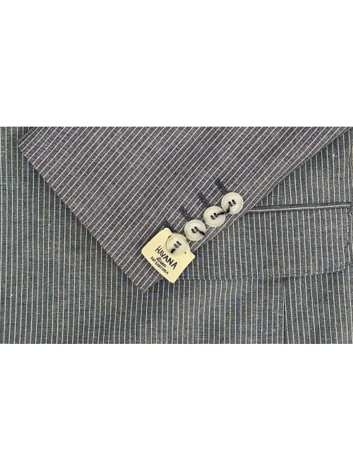 SUIT SARTORIA LACİVERT KETEN ÇİZGİLİ KRUVAZE TAKIM 2131