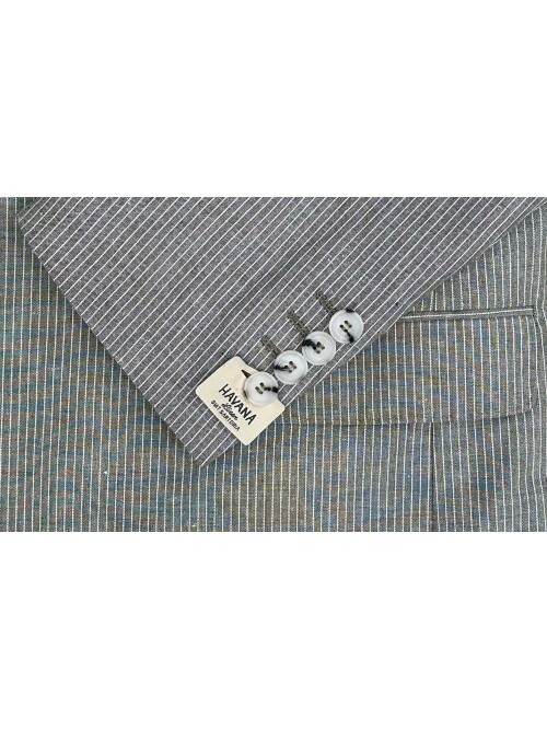 SUIT SARTORIA YEŞİL KETEN ÇİZGİLİ KRUVAZE TAKIM 2131
