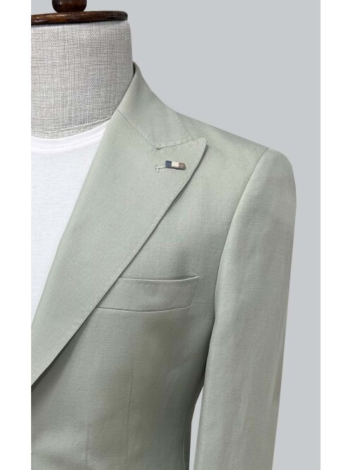 SUIT SARTORIA KETEN YEŞİL ŞORTLU TAKIM 2001/76