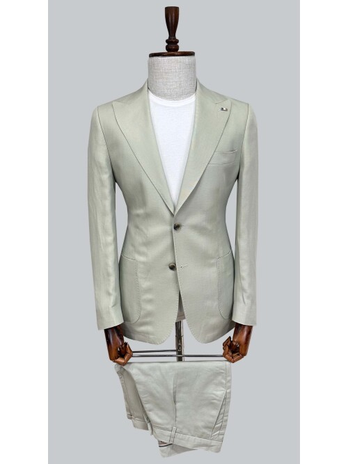 SUIT SARTORIA KETEN YEŞİL ŞORTLU TAKIM 2001/76
