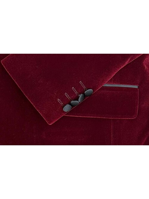 SUIT SARTORIA BORDO KADİFE SİVRİ YAKA CEKET 4584