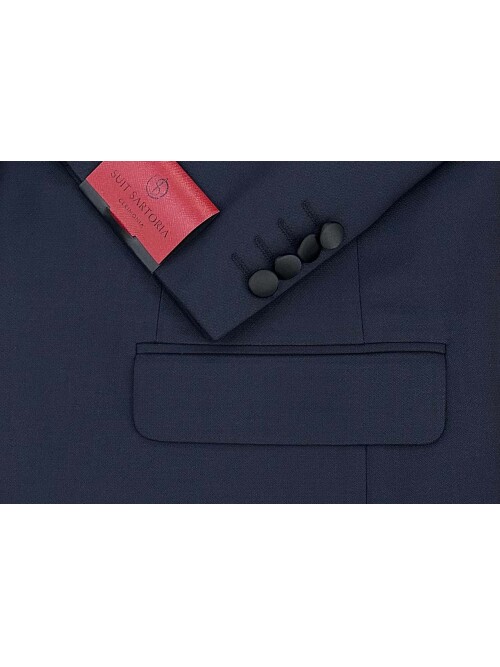 SUIT SARTORIA LACİVERT BÜYÜK BEDEN ÇIKMA YAKA DAMATLIK 5539