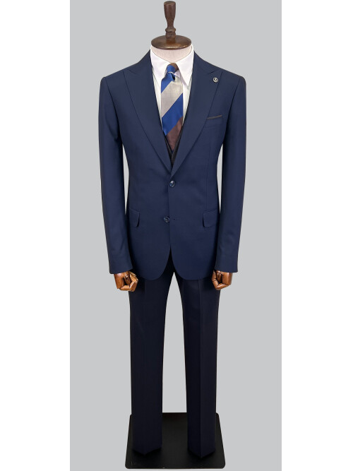 SUIT SARTORIA NAVY BLUE SUIT WITH REVERSIBLE VEST 2810