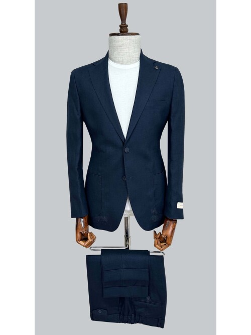 SUIT SARTORIA NAVY BLUE LINEN SUIT 2000/73