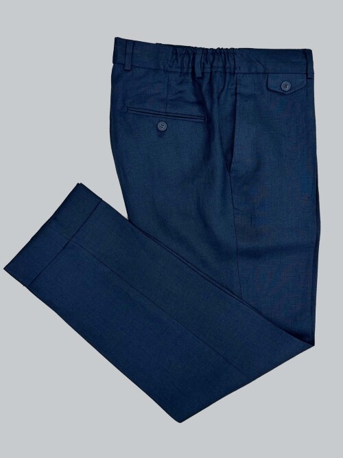 SUIT SARTORIA NAVY BLUE LINEN SUIT 2000/73