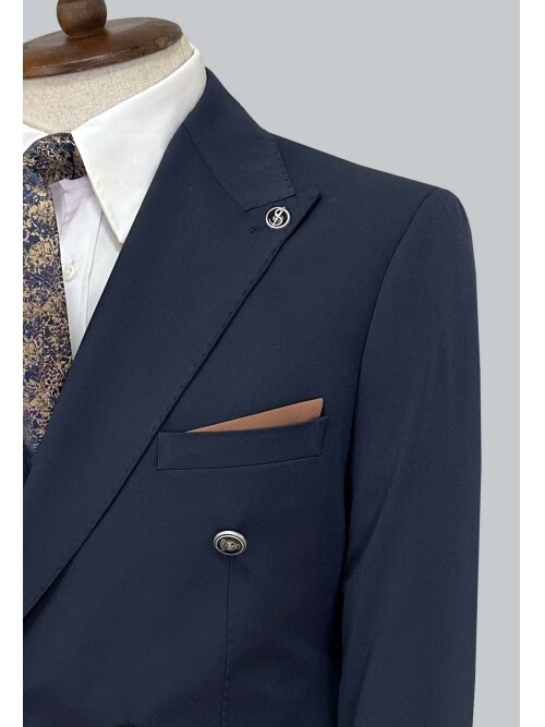 SUIT SARTORIA NAVY BLUE COMBINED DOUBLE BREASTED SUIT 2001/22