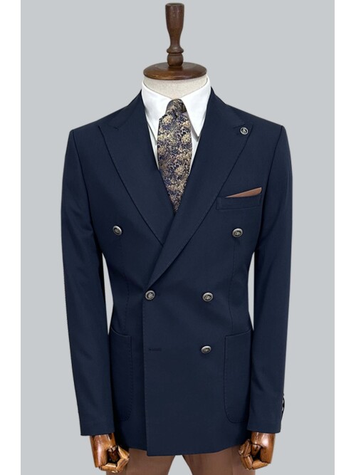 SUIT SARTORIA NAVY BLUE COMBINED DOUBLE BREASTED SUIT 2001/22