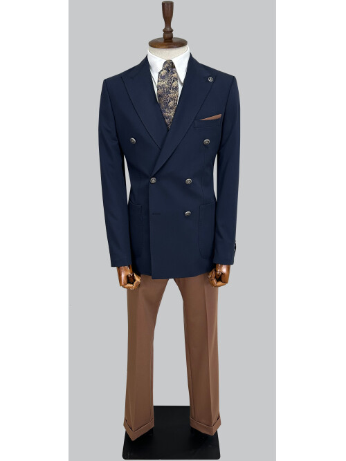 SUIT SARTORIA NAVY BLUE COMBINED DOUBLE BREASTED SUIT 2001/22