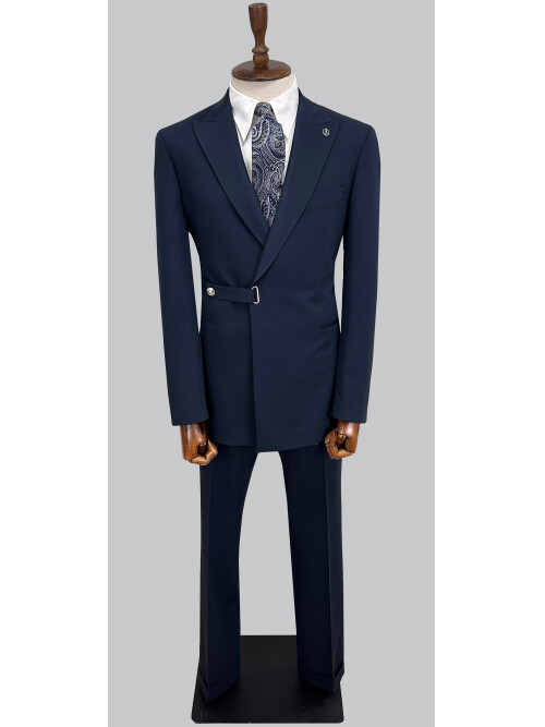 SUIT SARTORIA NAVY BLUE BREASTED SUIT 2774