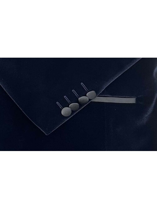 SUIT SARTORIA NAVY BLUE VELVET TUXEDO 5661