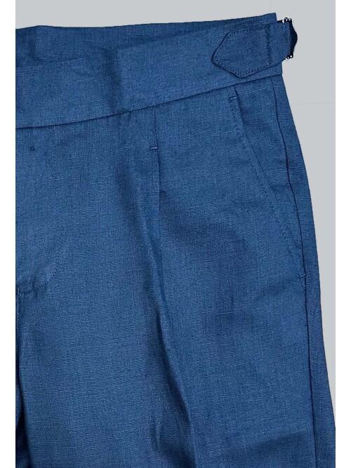 SUIT SARTORIA LACİVERT TEK PİLE KETEN PANTOLON 1155