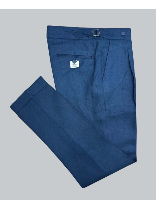 SUIT SARTORIA LACİVERT TEK PİLE KETEN PANTOLON 1155