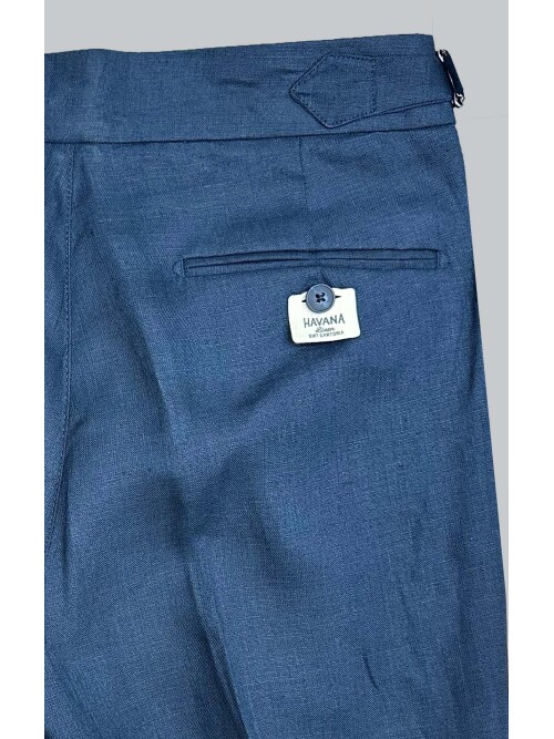 SUIT SARTORIA LACİVERT TEK PİLE KETEN PANTOLON 1155