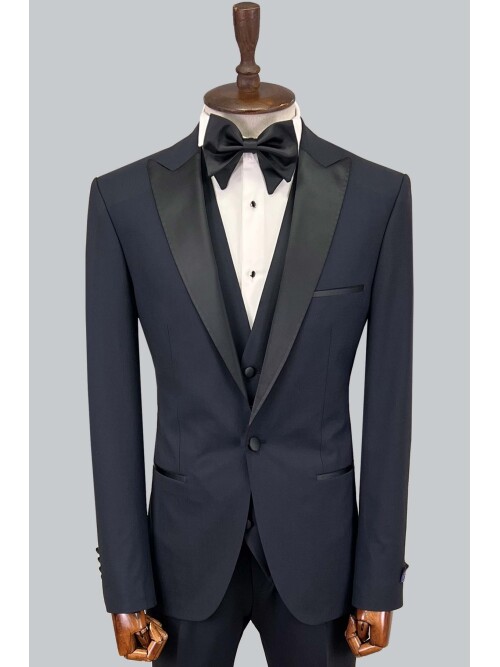 SUIT SARTORIA NAVY BLUE WOOL TUXEDO 5624