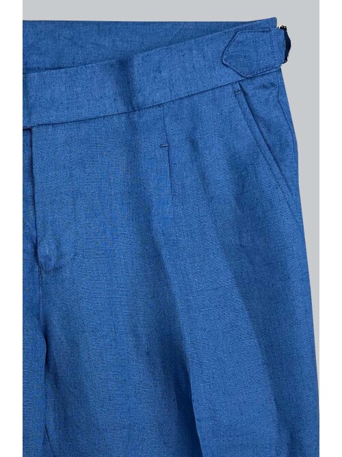 SUIT SARTORIA MAVİ TEK PİLE KETEN PANTOLON 1155