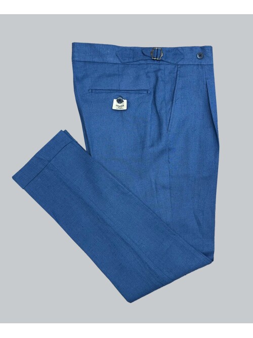 SUIT SARTORIA MAVİ TEK PİLE KETEN PANTOLON 1155