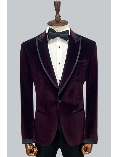SUIT SARTORIA PURPLE VELVET TUXEDO 5663
