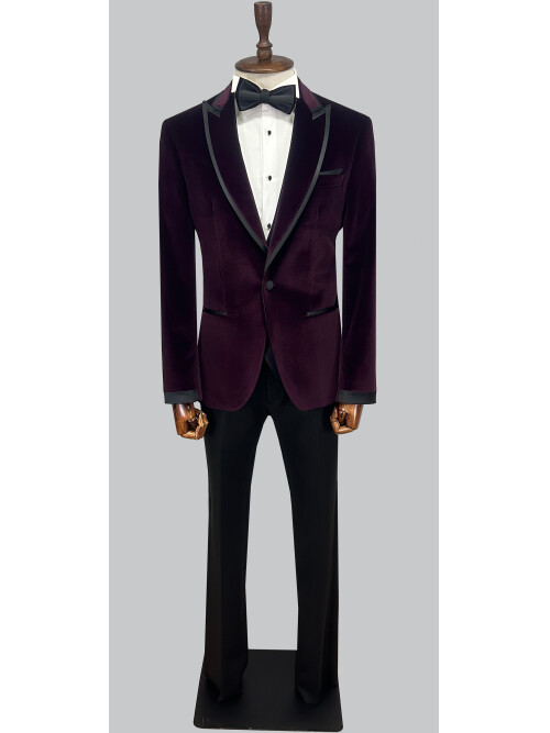 SUIT SARTORIA PURPLE VELVET TUXEDO 5663