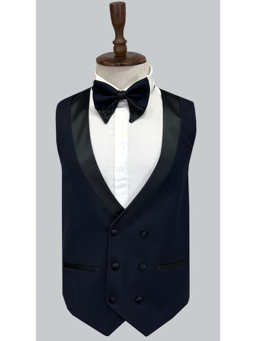 SUIT SARTORIA PEAK LAPEL NAVY STONE TUXEDO 5700