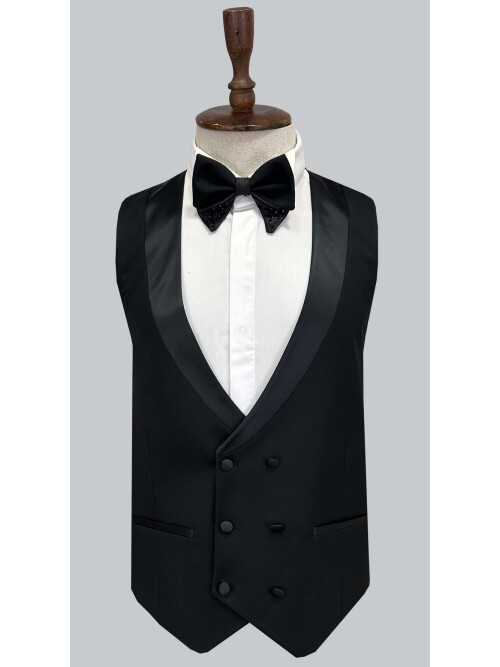 SUIT SARTORIA SİVRİ YAKA SİYAH TAŞLI DAMATLIK 5700