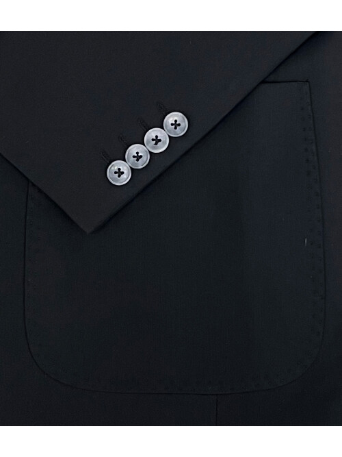 SUIT SARTORIA BLACK DOUBLE BREASTED SUIT 2606