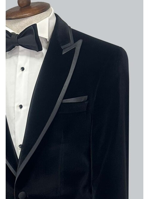 SUIT SARTORIA BLACK VELVET TUXEDO 5663