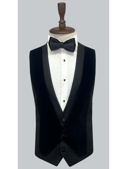 SUIT SARTORIA BLACK VELVET TUXEDO 5663